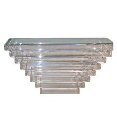 Vintage Stepped Acrylic Console