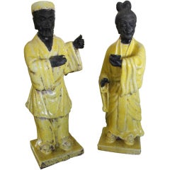 Pair of Asian-Inspired Fantoni "Sage" Figures