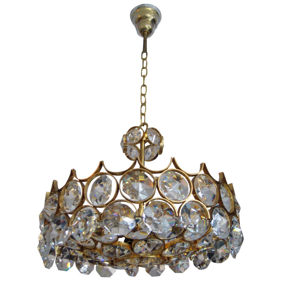 Pawla Mid Century Crystal Encrusted Chandelier