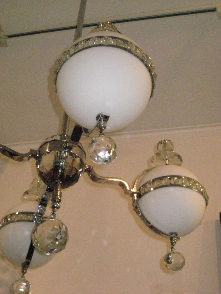 Mid-20th Century Rare Lobmeyr Chandelier For Sale