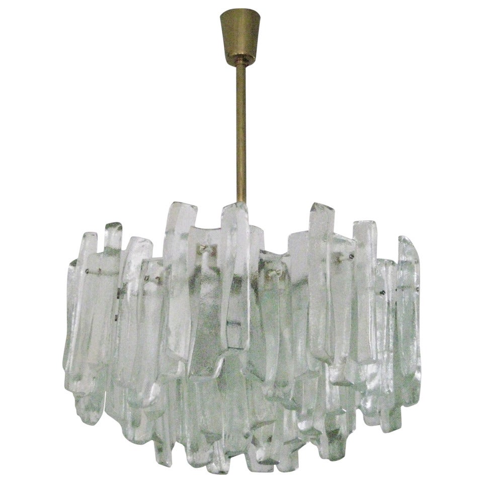 Austrian Abstracted Glass Chandelier