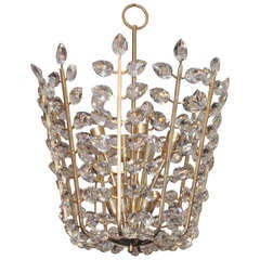 Chandelier With Pear Shaped Crystals