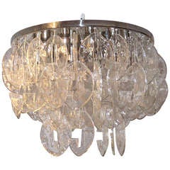 Italian Modular Hand Molded Glass Chandelier