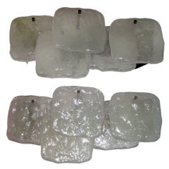 Pair of 1970's Horizontal Glass Sconces "Rappottenstein"