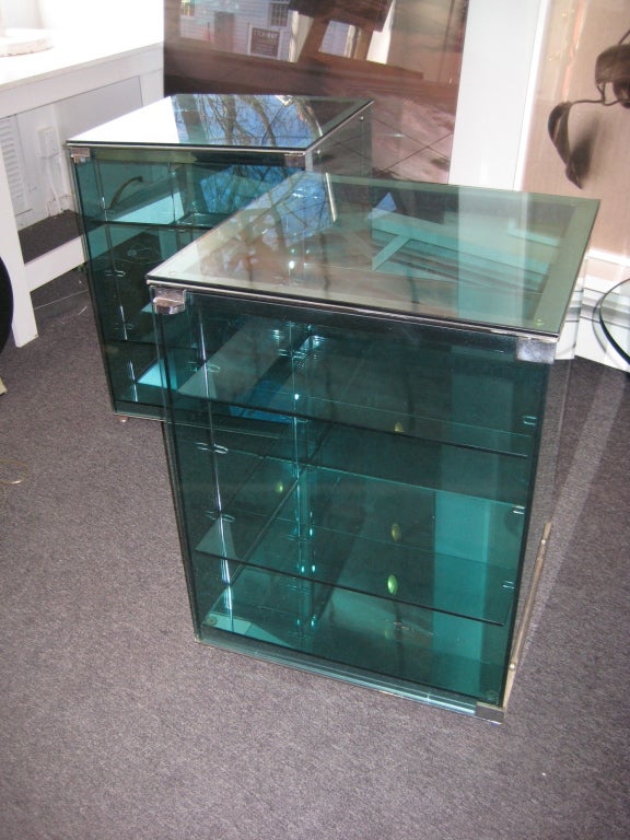 Pair of European Glass Cabinets 2
