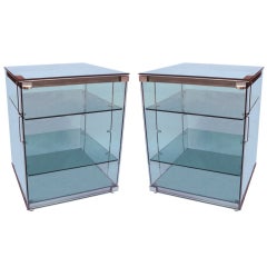 Pair of European Glass Cabinets