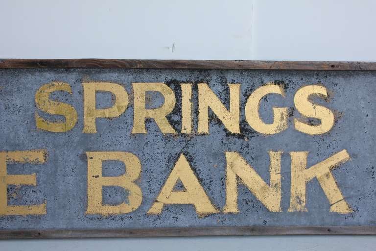 American 1900's Tin Gold Leaf Sign 