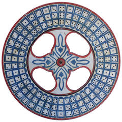 1930s Blue Dice Game Wheel 12