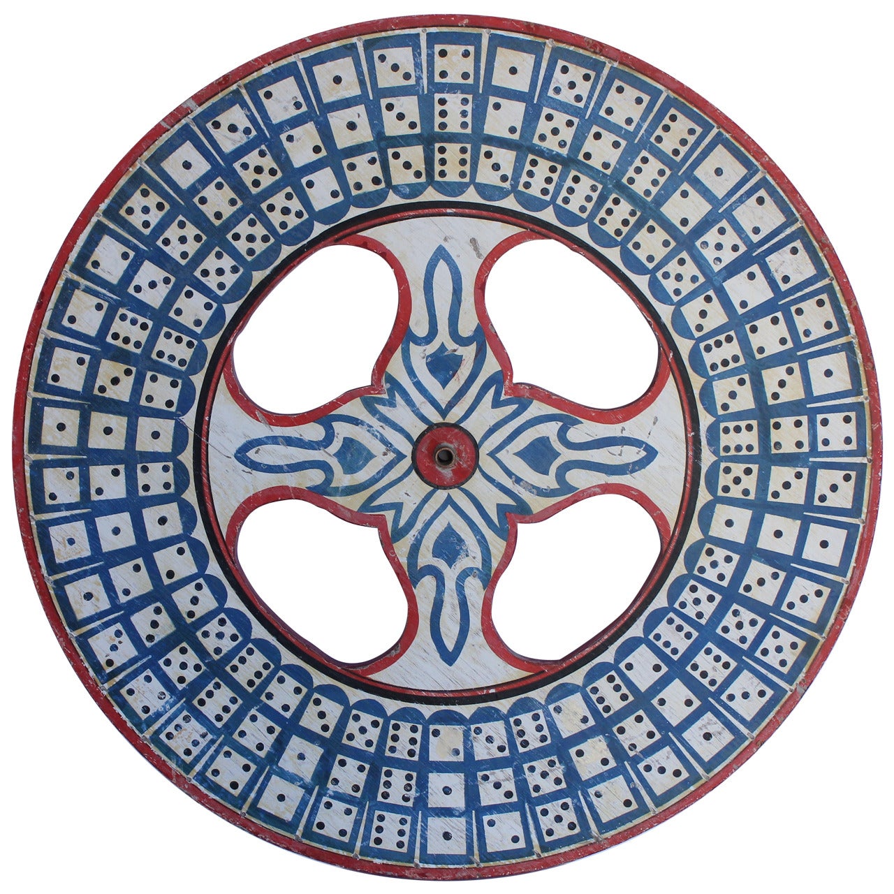 1930s Blue Dice Game Wheel