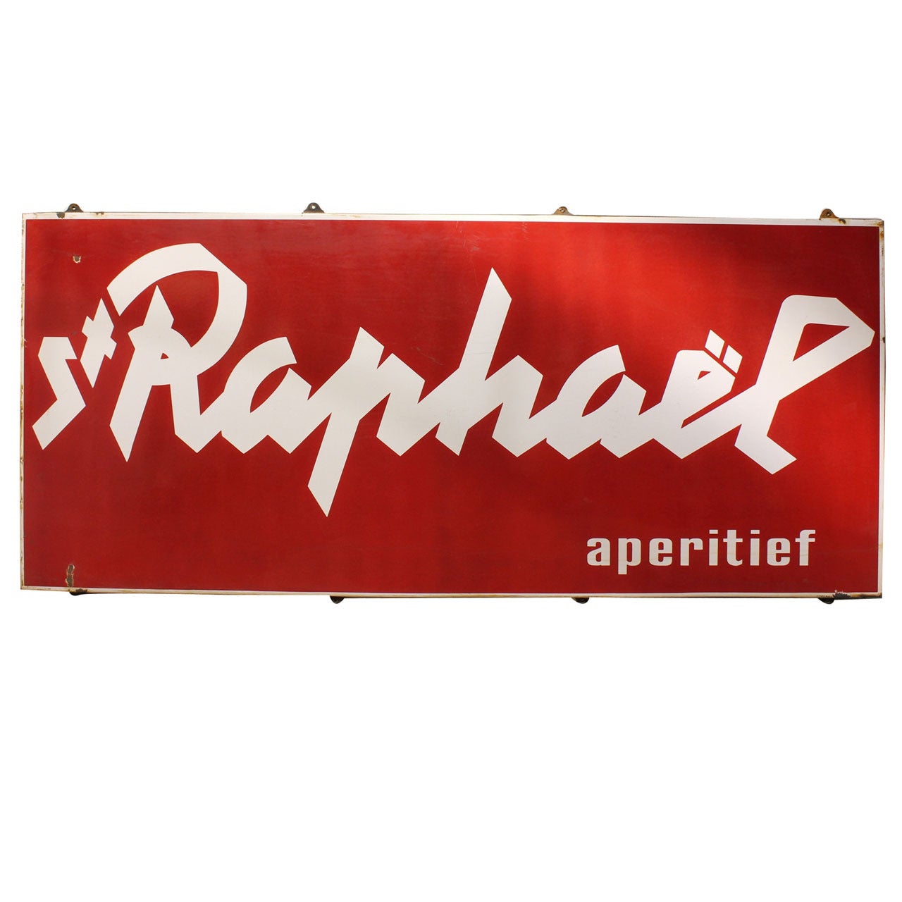 Large 1960's Original Enamel Sign St. Raphael Aperitief For Sale