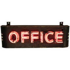 Art Deco Neon "OFFICE" Sign