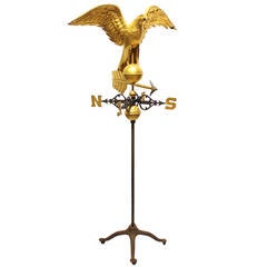 Full Body 19th Century American Tin Eagle Weathervane