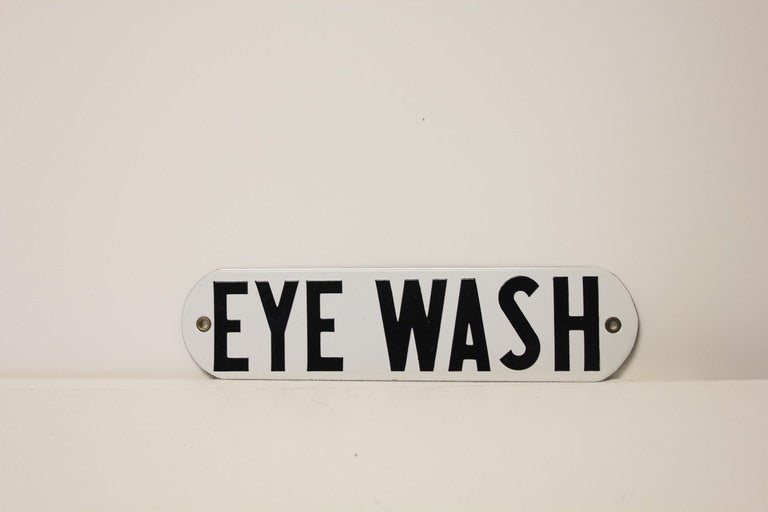 1950's porcelain factory sign 