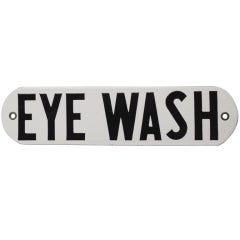 1950's Porcelain Sign " Eye Wash "