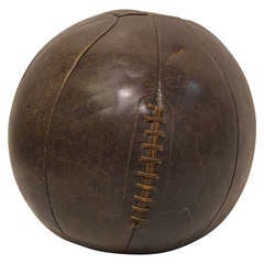 Large Antique Leather Medicine Ball