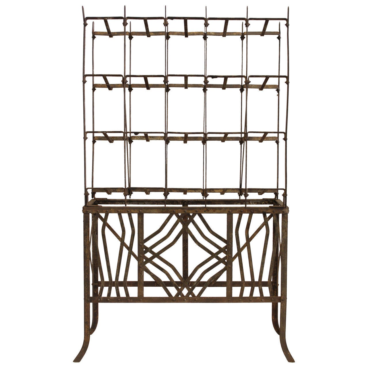 Art Deco Metal Wine Rack For Sale at 1stdibs
