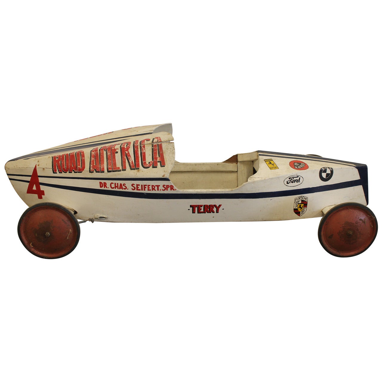 Vintage "Road America" Soap Box Derby Car