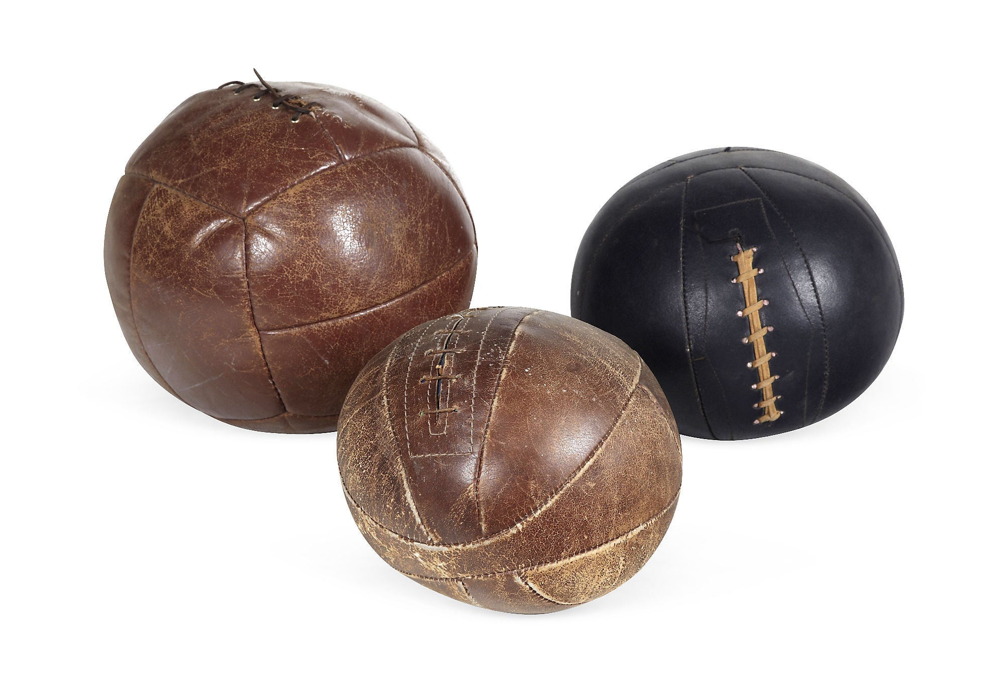 Vintage Leather Medicine Balls For Sale