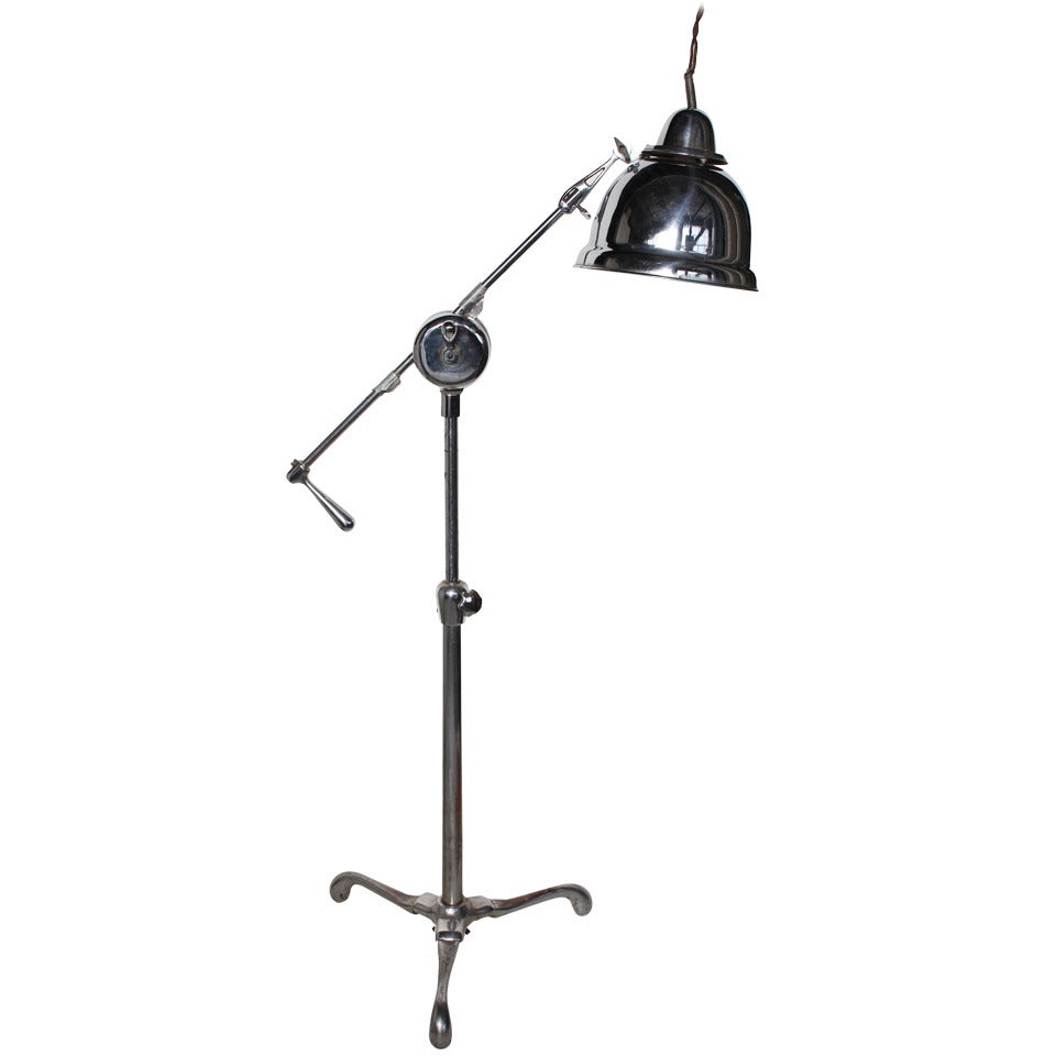 Original American Industrial Floor Lamp For Sale