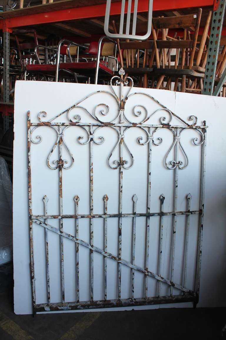 Antique wrought iron garden gate.