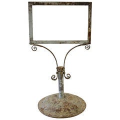 Large Antique Cast Iron Sign Stand