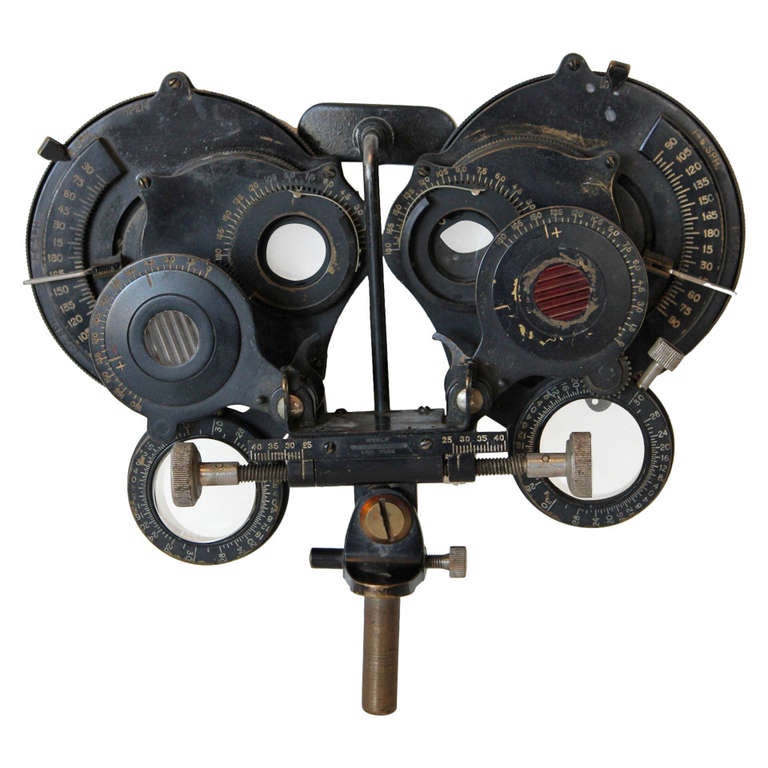Antique Woolf NY Opthamologist's Eye Testing Device at 1stdibs