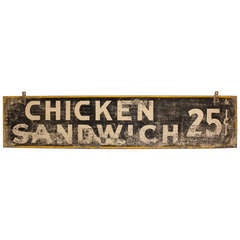 6 Foot Long Vintage Chicken Sandwich Sign