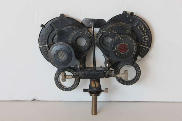 Antique Woolf NY Opthamologist's eye testing device.