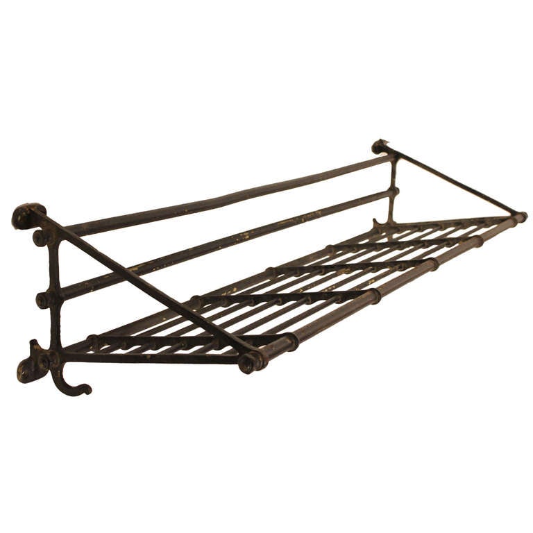 Antique Iron Train Luggage/Coat Rack at 1stdibs