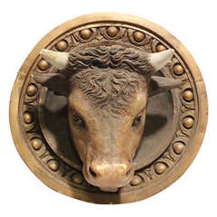 Retro Hand Made Bull's Head Wall Plaque