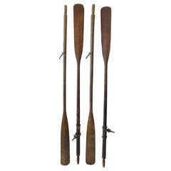 Collection of Vintage Wooden Oars