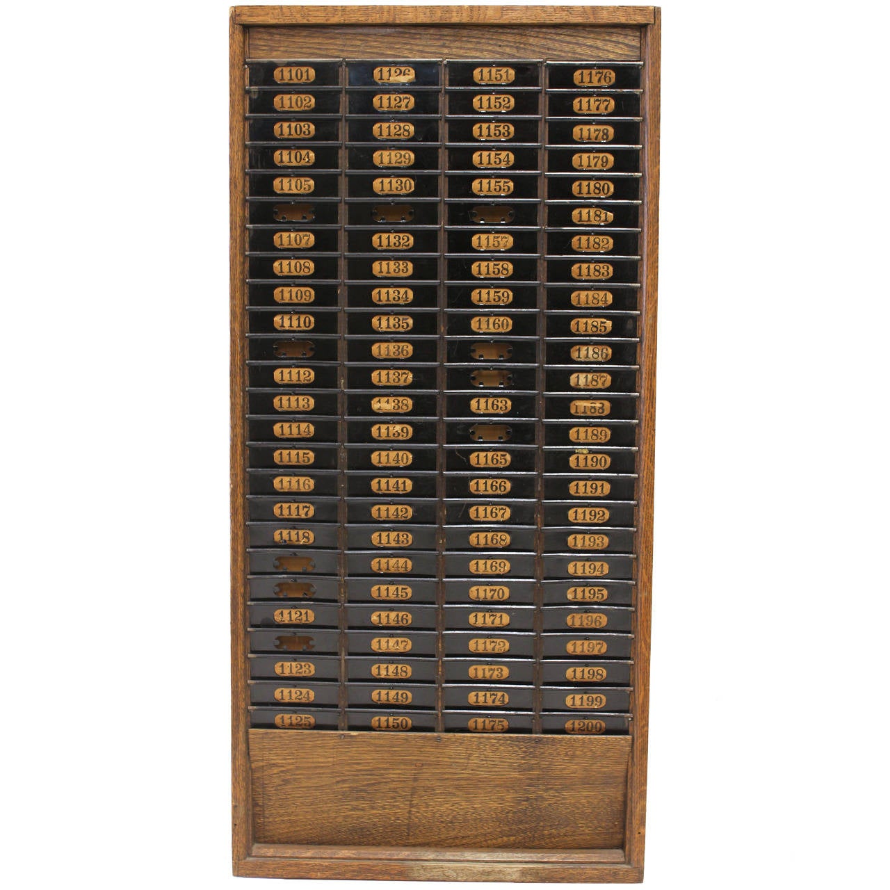 Antique American Factory Worker Time Card Rack at 1stdibs