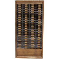 Antique American Factory Worker Time Card Rack
