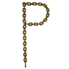 1930's Folk Art Metal Chain Letter P 7