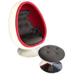 1960's Ovalia Egg Chair by Henrik Thor-Larsen