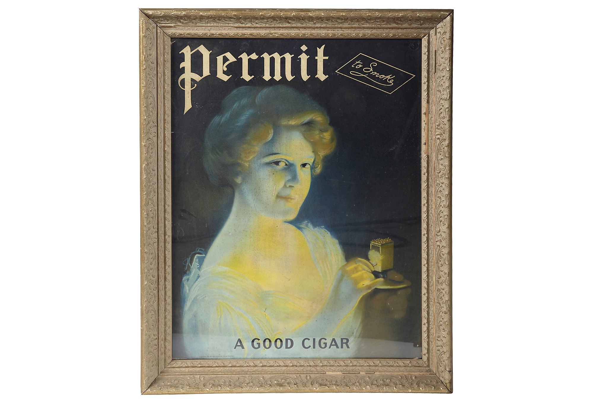 1900
s " Permit To Smoke A Good Cigar " Poster For Sale