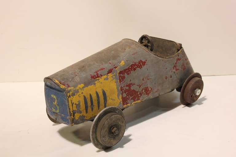 Antique Circus Monkey Racing Car