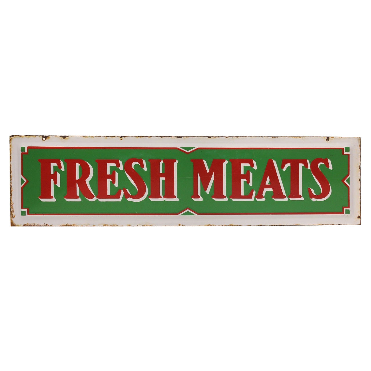 Enamel Fresh Meats Sign For Sale