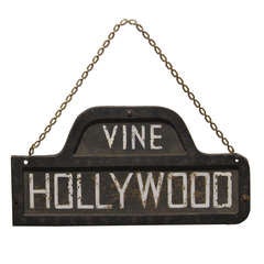 Antique " Vine Hollywood " Sign