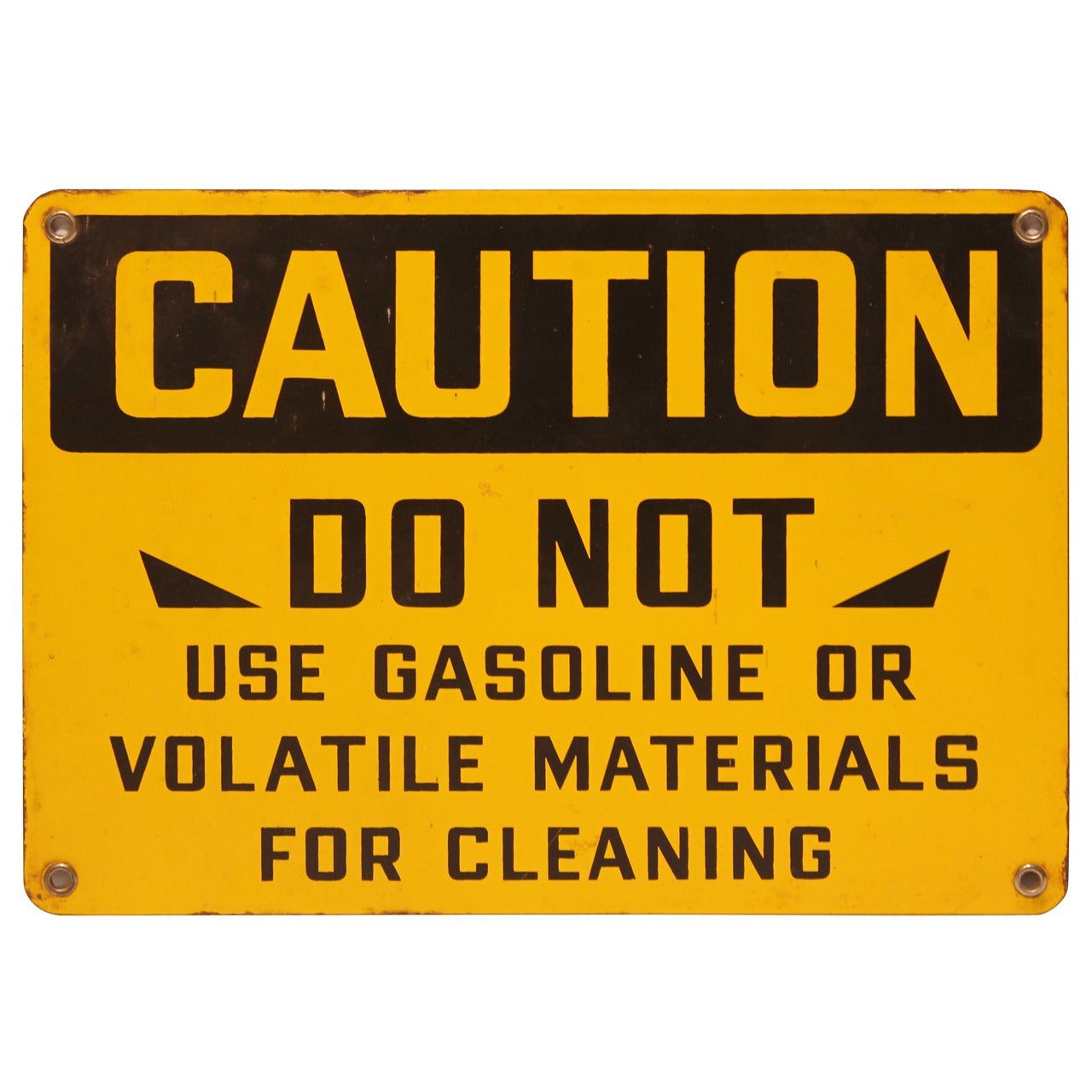 1930's American Factory Porcelain Sign " Caution " For Sale