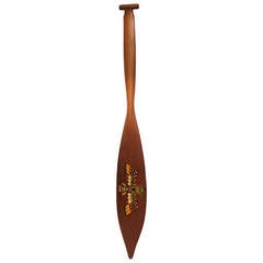 Large Antique Northwest Native American Wood Paddle