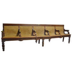 Antique American Railroad Station Bench