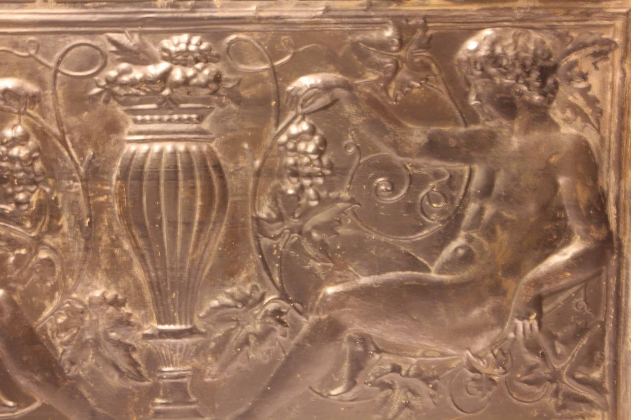 American Antique Decorative Figural Tin Wall Panel