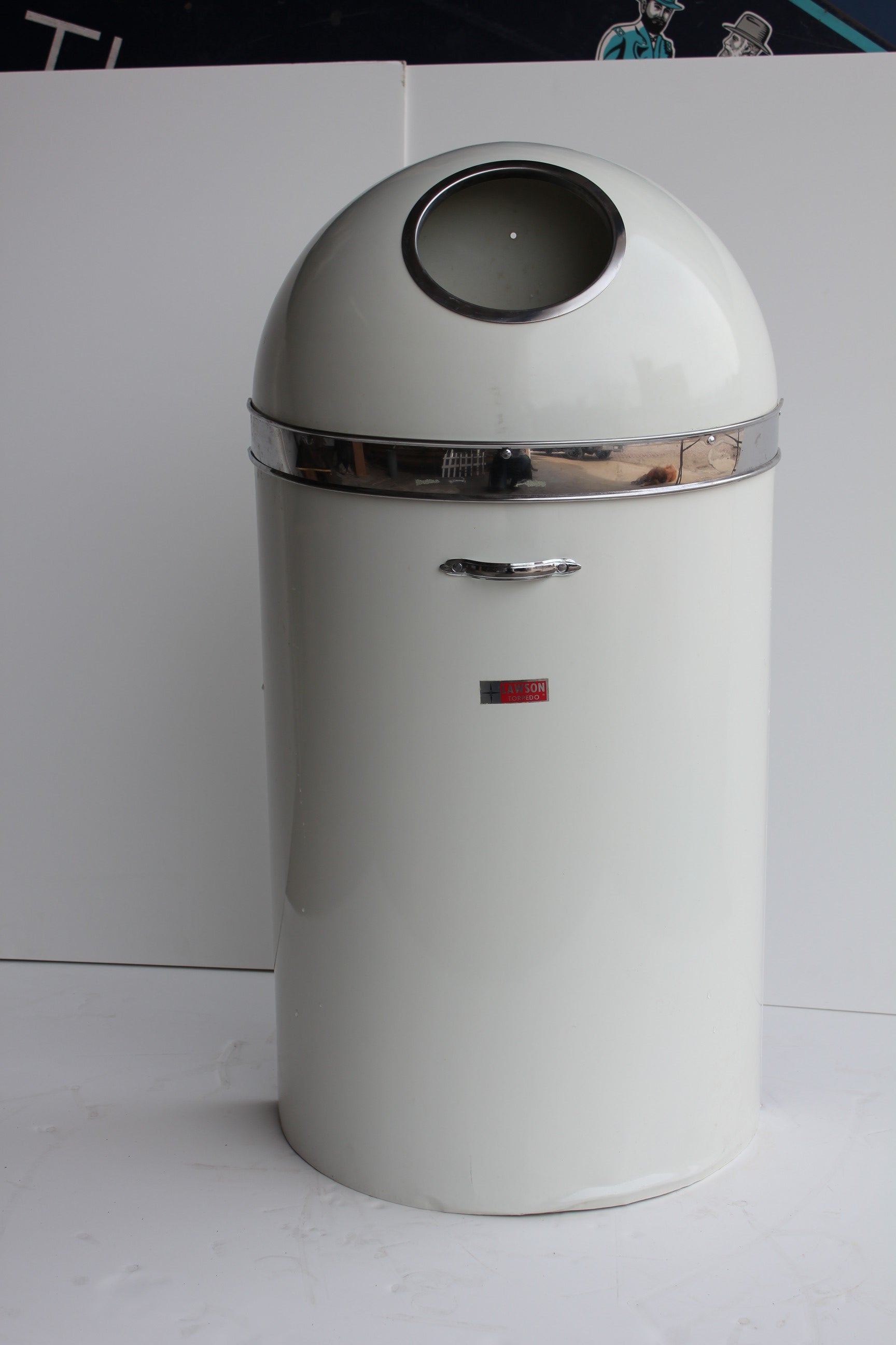 Mid Century Torpedo Trash Can by Lawson