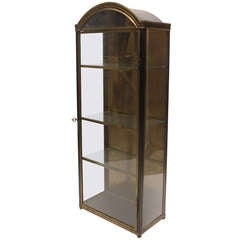 Vintage Italian Brass Curio Cabinet