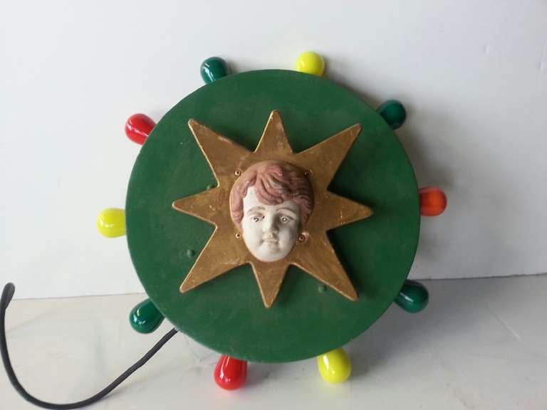 Antique Carnival Light Up Angel Plaque, 2 available