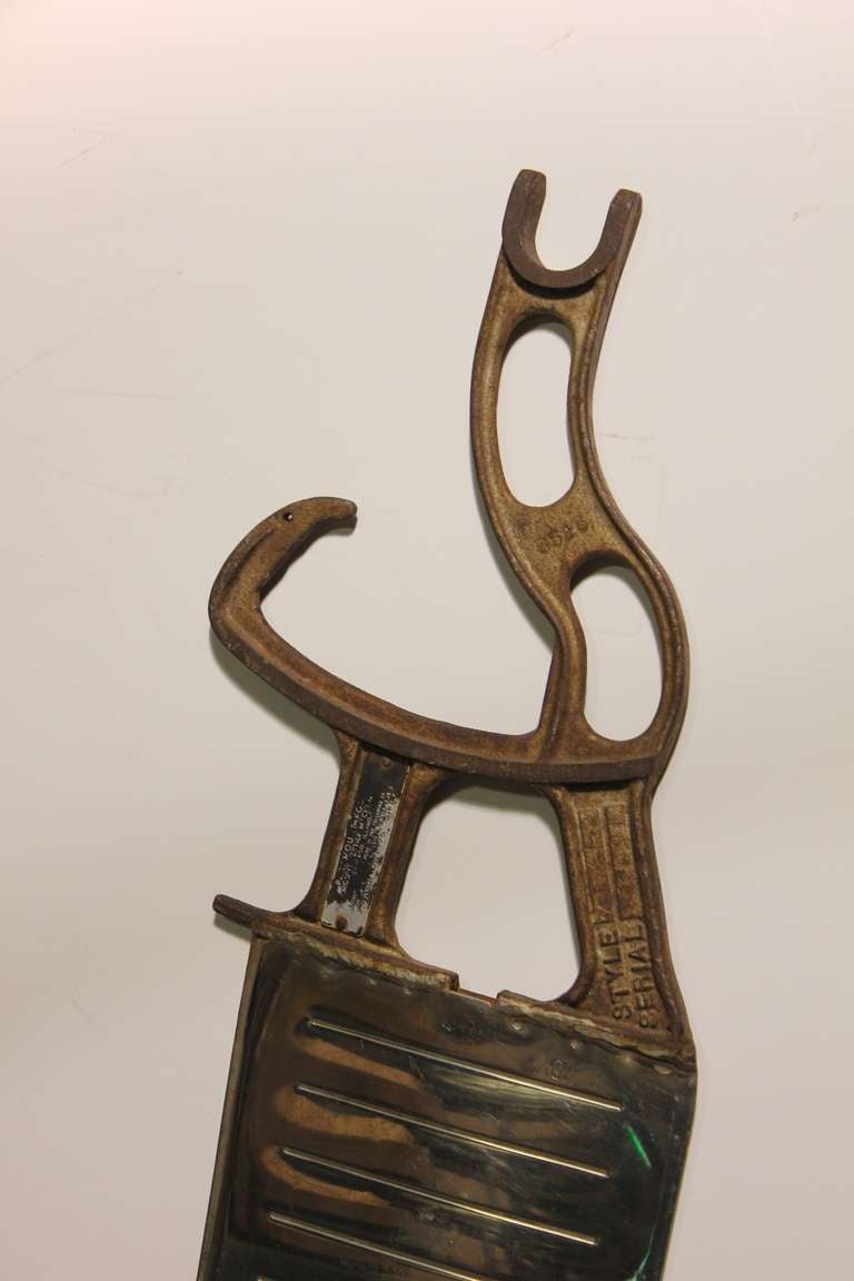 1920's Industrial Steel Woman's Stocking Leg Form In Good Condition For Sale In Chicago, IL