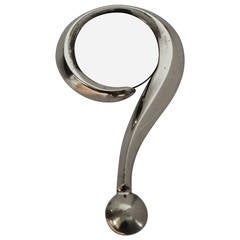 Mid-Century Italian Brass Question Mark Magnifying Glass