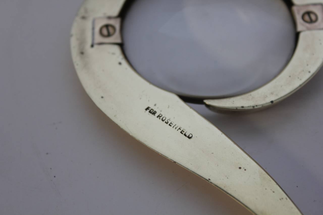 Mid-Century Modern Mid-Century Italian Brass Question Mark Magnifying Glass