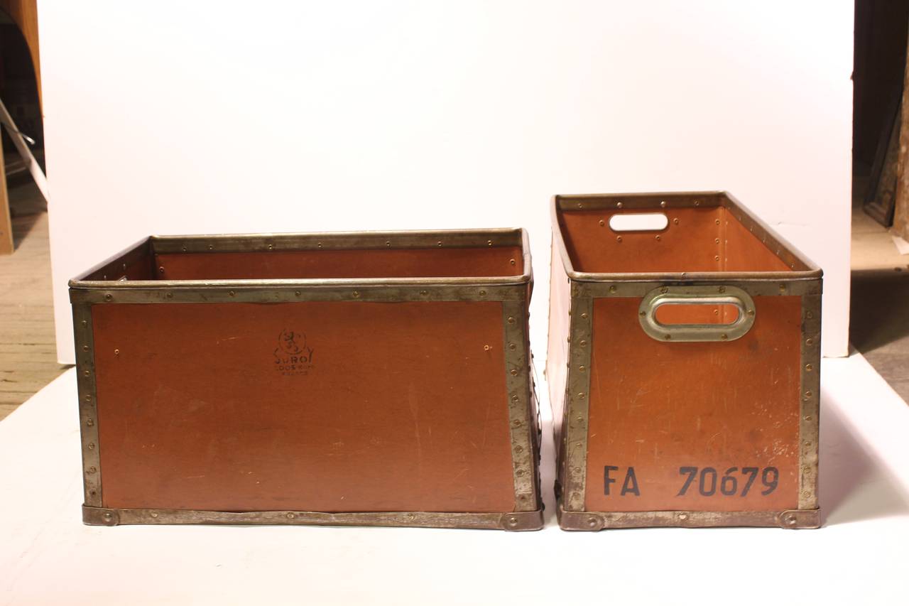 1930s French Industrial Masonite Bins by Suroy In Good Condition In Chicago, IL